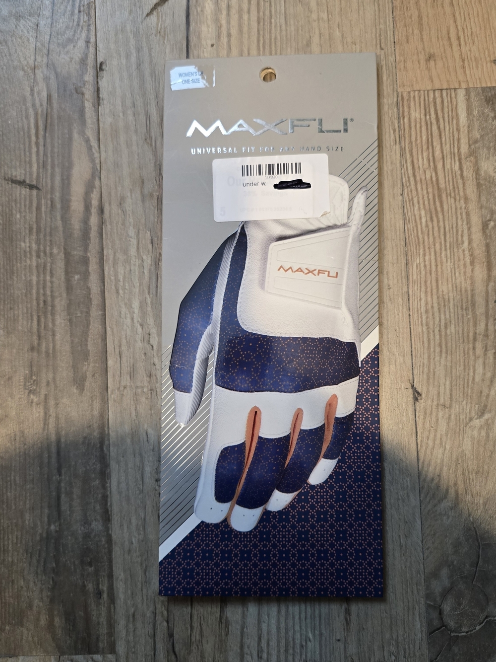 Women’s Maxfli White and Navy & coral Golf Glove left hand
